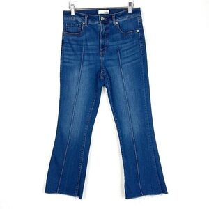 LOFT The Kick Crop Seam Jeans High Rise Raw Hem Ann Taylor Loft Size 29/8